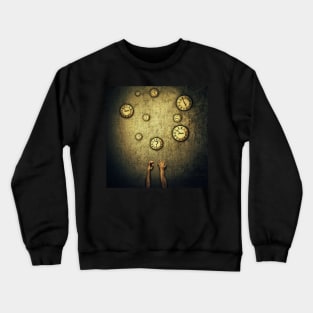 clocks juggling time Crewneck Sweatshirt